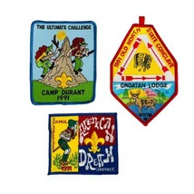 1991 BSA Patch Lot of 3 Occoneechee Council Camp Durant Croatan Lodge Co... - $18.97