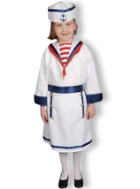 Dress Up America Enfant Fille Costume Marin Robe, Petit 4-6 - £16.59 GBP