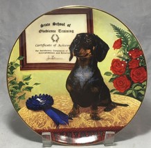 DACHSHUNDS COLLECTORS 8” PORCELAIN PLATE BY CHRISTOPHER NICK BRADBURY MINT - £5.80 GBP