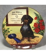 DACHSHUNDS COLLECTORS 8” PORCELAIN PLATE BY CHRISTOPHER NICK BRADBURY MINT - £5.76 GBP