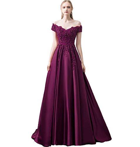 Plus Size Off The Shoulder Prom Dress Evening Dark Plum US 22W