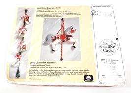 VTG 2902 Carousel Christmas The Creative Circle BAKER BEAR SPICE SACKS 2342 - $10.88