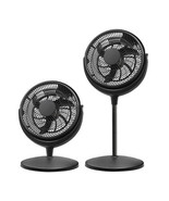 NEW Brentwood F-1221B 2-in-1 Air Circulator Stand Fan Black Dual Hight - $81.34 CAD
