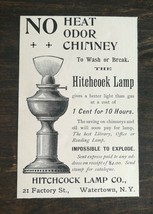 Vintage 1895 The Hitchcock Lamp Company Original Ad - 1021 A2 - £5.22 GBP
