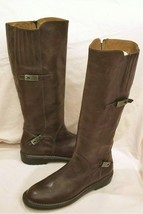Alberto Fermani Knee High Boots Sz-EU39/US 9-9.5 Brown Leather Made in I... - £125.54 GBP