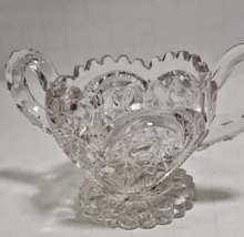 Clear Pressed glass sugar bowl, clean, excellent condition, medium - $8.76