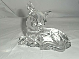 Nachtmann Crystal Solid Art Glass Fawn Paperweight Tilted Head Raised Bumps - £45.17 GBP