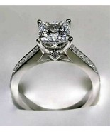 Beautiful Engagement Ring 2.30Ct Princess Cut Diamond 14k White Gold Ove... - £110.33 GBP