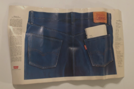 Set of 2 Vintage 1980 Levi&#39;s Blue Jeans Book Cover Schools Subject 22&quot; x... - $10.88
