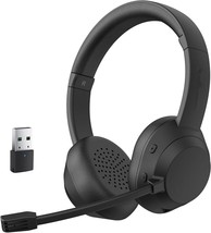 Bluetooth 5.3 Headset, Wireless Headset with Mic for Work Noise Cancelling - £37.05 GBP