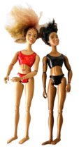 2 Altered Get Real Dolls Jointed Painted Underwear Tattoos Changed Hairdos 12&quot; - £19.32 GBP