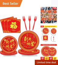Elegant 96-Pc Spring Festival Party Plates &amp; Napkins Set - Celebrate 202... - $25.69