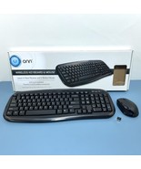 ONN Wireless Keyboard &amp; Mouse 2.4 GHz Nano Receiver &amp; 5 Button Mouse ONA... - £11.10 GBP