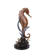 18 Inch Seahorse and Coral Statue Hand Finished - £452.92 GBP