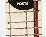 Bethlehem Steel Fence Posts Brochure 1936 Omega Erecto  - £14.08 GBP