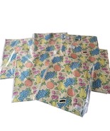 Vintage Fruit Gift Wrap Wrapping Paper Lot of 6 Packages 24 x 30 in Cher... - £33.12 GBP