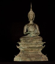 Antigüedad Laos Estilo Bronce Caridad Gautama Buda Estatua - 63cm/63.5cm - £987.78 GBP