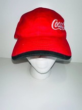 Coca-Cola Men&#39;s Red Embroidered Logo Cotton Adjustable Strapback Hat One... - $20.78