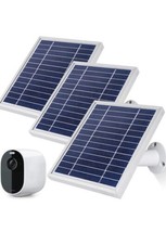 3 Solar Panel Camera Charger for SimpliSafe Outdoor Cam Arlo Essential Spotlight - £38.93 GBP