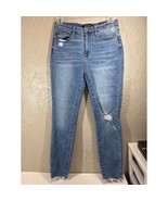 Judy Blue Jeans Womens Blue Denim Dandelion Distressed Skinny Stretch Si... - $29.95