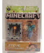 New Minecraft Series 3 Steve With Minecart 3&quot; Action Figure Collectible ... - $75.43 CAD