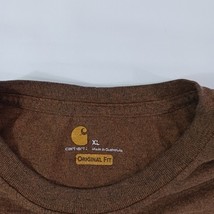 Carhartt K87 B00 Original Fit Men's Brown Cotton T-Shirt Short Sleeve Size XL  image 3