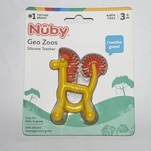 Nuby Geo Zoos Yellow Giraffe Silicone Teether 3+ Months BPA Free Soothe ... - £8.96 GBP