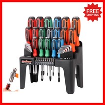 Complete 44-Piece Magnetic Screwdriver Set with Ergonomic Grip and Assor... - $741.12 MXN