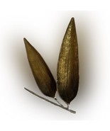 Michael Aram Bamboo enamel metal leaf, double snack tray. Discounted. Rare. - $137.20