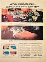 Simmons Hide-A-Bed Extra Bedroom Beautify Living room-1948 Vintage Print Ad - $13.23 CAD