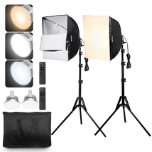 VEVOR Softbox Lighting Kit, 16" x 16", Professional Softbox with 45W LED... - $50.90