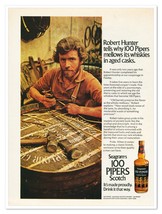 Print Ad Seagram&#39;s 100 Pipers Scotch Robert Hunter Vintage 1972 Advertisement - £7.73 GBP