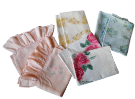 Vtg 1970s Pillowcases Lot of 4 Sets Floral Standard Muslim Cotton Blend Standard - $37.40