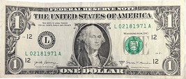 $1 One Dollar Bill 02181971 birthday anniversary February 18 or August 2... - £23.48 GBP