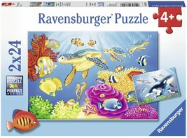 Ravensburger Vibrance Under The Sea 2 x 24 Piece Puzzles in a Box New Ag... - £19.45 GBP