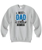 Dad Fishing Sweatshirt Best Dad - Fishing Ash-SS - £20.32 GBP