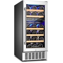 Upgraded 15 Inch Wine Cooler, 28 Bottle Dual Zone Wine Refrigerator With... - £762.57 GBP