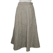 Vintage Tan Midi Skirt Size 12 - £34.83 GBP
