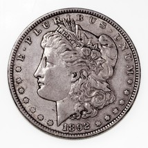 1892 Silver Morgan Dollar in XF Condition, Light Gray Color, Some Luster - $2,370.77 MXN