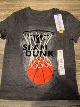 Cat &amp; Jack Basketball Slam Dunk Short Sleeve T Shirt XS(4/5) NWT. E - £7.96 GBP