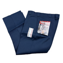 Vtg 90s NOS Dickies USA Work Pants Chinos Plain Front Twill 38x28 Navy Blue 874 - £31.13 GBP