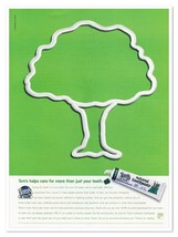 Tom&#39;s of Maine Natural Toothpaste Vintage 1998 Full-Page Print Magazine Ad - $9.70