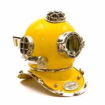 yellow diving helmet mark v deep sea marine vintage divers helmet - £318.25 GBP