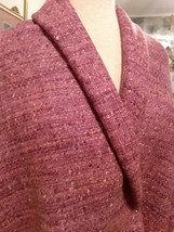 4yds Fabulous Soft Fuschia Pink Wool Blend Tweed Chi Chi Designer Fabric - £102.81 GBP
