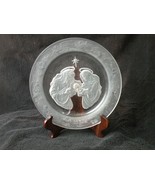 jesus and mary Glass Frosted Serving Platter 15” Religious Holiday - $33.88 CAD