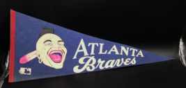 Vintage 1960s Atlanta Braves Pennant MLB Baseball 12x29 - £50.89 GBP