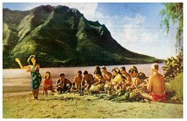 Vintage Hawaiian Beach Luau Hawaii Postcard - £7.85 GBP