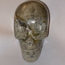 Agate Skull  Shaped Stone Crystal  3” x 2.5” X 3” Tan Cream - £11.90 GBP
