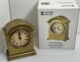 Vintage Howard Miller Quartz Clock New In Box 5.25” Gold Finish With Box - £16.43 GBP
