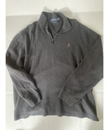 Polo Ralph Lauren Gray Estate Rib 1/4 Zip Pullover Sweater Size XXL - $41.31